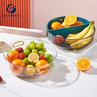 PP+TPE Plastic Opbergbak, Afneembare & Wasbare Bak voor Fruit, Groenten, Snacks, Kruidenpotjes & Cosmetica