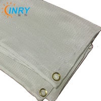 Couverture ignifuge en fibre de verre de qualité industrielle 840 g/m², résistante à la chaleur (vente en gros)