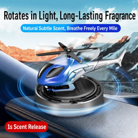 Diffuseur de parfum pour tableau de bord d'avion, ornement de décoration intérieure, désodorisant de voiture, hélicoptère rotatif en plastique à énergie solaire