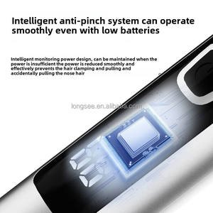 Tondeuse à poils de nez et d'oreilles sans fil rechargeable, étanche et indolore pour hommes et femmes avec affichage numérique à double lame rotative - Product Image 5