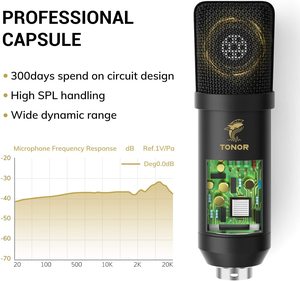 Équipement de Studio professionnel, Kit de <span class=keywords><strong>Microphone</strong></span> de jeu à condensateur tonomic ttonor TC20 XLR avec support, offre spéciale - Product Image 4