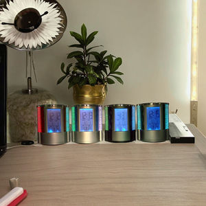 多機能丸型<span class=keywords><strong>LCD</strong></span>プラスチックカレンダーペンホルダー付きアラームクロック（ロゴ入り）販促広告ギフト - Product Image 5