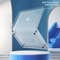 Untuk Macbook Air 13.6" 2022 M2/2024 M3 2025 M4/2026 M5 Universal Anti-gores Frosted transparan TPU Bumper Plastik Pelindung Laptop