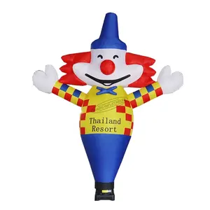 Custom Made 3.8x4mH Inflatable Cartoon Clown Air Dancer For Decoration / Sky Dancer Balloons For Amusement Park