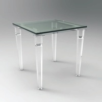 Table en acrylique résistante à la pression, indéformable, facile à nettoyer, en verre organique, fournie directement par l'usine