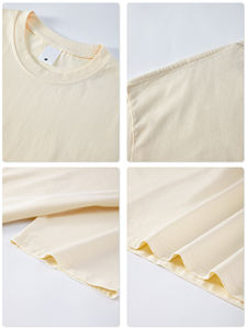 T-shirt surdimensionné uni personnalisé 100% coton, logo imprimé à l'écran, t-shirt en gros, t-shirts en coton décontractés pour hommes - Product Image 3