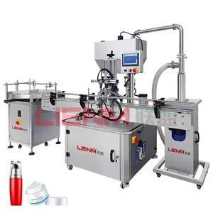LIENM Paste Filling Machine Automatic Cream Cosmetics 2 Heads Paste Filling Lines Whit Bottle Unscrambler and Automatic Feeder