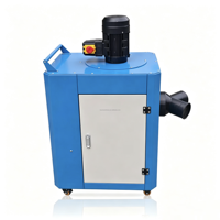 Extracteur de poussière industriel mobile et portable 1,1 kW à filtration en trois étapes, double port pour bande transporteuse, pour le bois et le métal