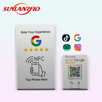 Soporte de PVC Acrílico Personalizado con NFC para Reseñas de Google y Menú con Código QR