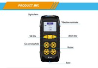 Analyseur de gaz portable Arikesi, haute précision, détecteur de 4 gaz pour H2SO2CO, gaz explosifs multi-gaz, pour utilisation en laboratoire