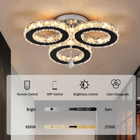 Vente directe d'usine, plafonnier LED, salon, chambre à coucher, minimaliste, moderne, bureau, salle à manger, éclairage, lampes en cristal