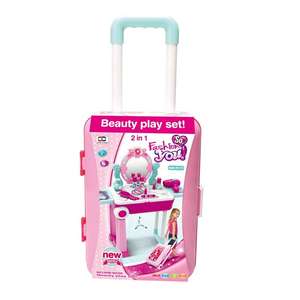Juego de simulación de <span class=keywords><strong>maquillaje</strong></span> para niñas y niños, tocador y maleta de princesa de belleza, regalo 2 en 1 - Product Image 5