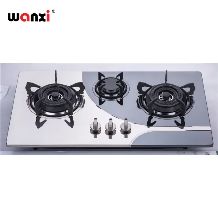 Modern Novel Design Low Price 2 Burner Gas Cooker Glass