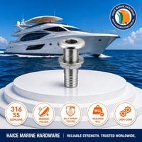 Raccord de sortie de tuyau traversant le coque en acier inoxydable 316 de 3/8 pouce, accessoires de quincaillerie pour kayak, yacht et bateau