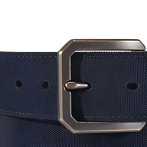 Cinturón Casual Resistente de Cuero Genuino para Hombre con Hebilla de Aleación y Reverso de Pana en Contraste - Product Image 2