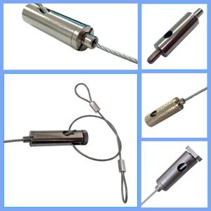 Kit de <span class=keywords><strong>suspension</strong></span> de câble de <span class=keywords><strong>suspension</strong></span> de plafond de câble en fil d'acier avec <span class=keywords><strong>crochet</strong></span>, pince verrouillée par fil, sortie latérale articulée - Product Image 2