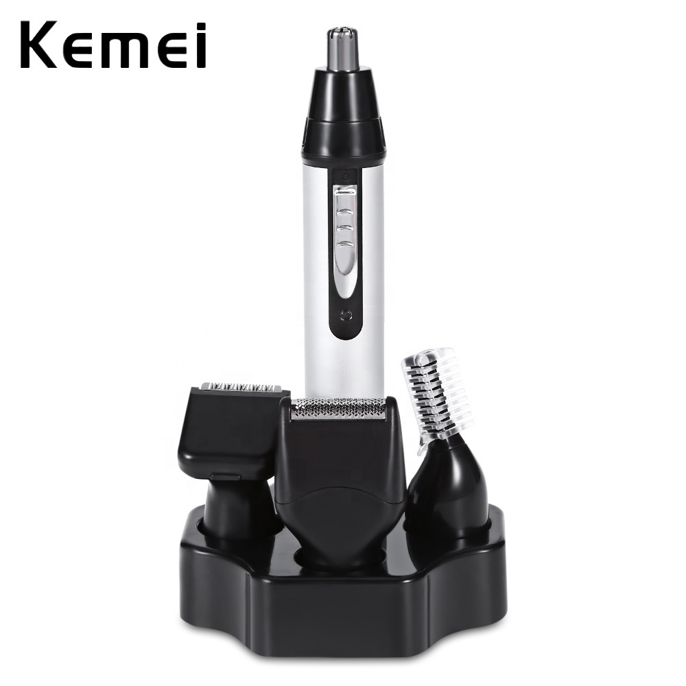 Kemei KM-6650 4-в-1 электрический триммер для бороды и носа триммер для ухода за кожей лица электрическая машинка для стрижки волос для бровей Триммер для бритвы