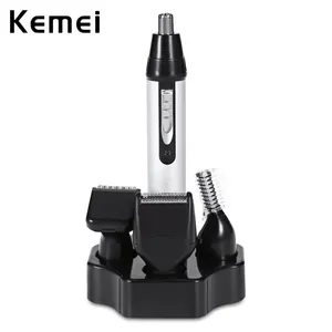 Kemei-Afeitadora eléctrica 4 en 1 para Barba y nariz, KM-6650, cortadora de pelo facial, eléctrica, para cejas