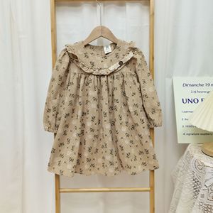 Otoño nuevo vestido de niña Mori Floral encaje Ins versión coreana dulce burbuja manga ganchillo ODM suministro para niños para primavera - Product Image 3