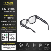 Lunettes intelligentes AR avec assistant IA, traduction en temps réel, navigation AR, téléprompteur, contrôle tactile, lunettes de cyclisme Meta