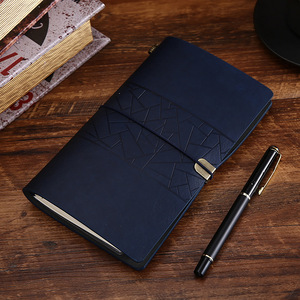 מחזיק כרטיסי בנק מסמכים a6-טבעת פנויה-דף כיסוי מחברת עור pu עם תבניות עסקי מחברת העסק לוגו מותאם אישית - Product Image 1