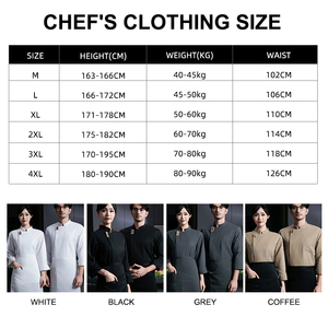 Vêtements de travail pour hommes de la restauration : Chemises de cuisine, uniformes de chef pour restaurants et bars, vestes de chef - Product Image 3