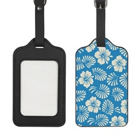 Étiquette de bagage en cuir PU de luxe personnalisée de haute qualité de la marque Simba, souple et portable, pour voyages