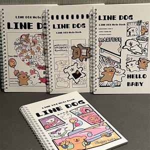 DHF276 – Carnets spirales A5 en gros, motifs mignons Kawaii (chat, chien, fleurs, animaux), papeterie, carnet d'Halloween - Product Image 4