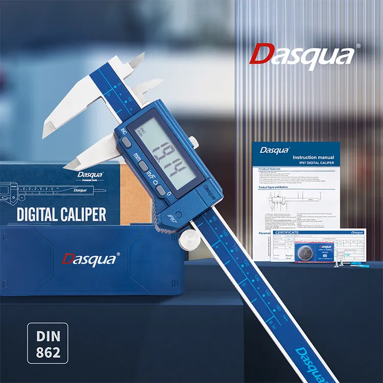 Dasqua 0-150Mm Hoge Nauwkeurigheid Roestvrij Staal Ip67 Oliebestendige Elektronische Digitale Remklauw Met Grote Lcd-Scherm Meetinstrumenten