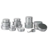 Boîtes à bougies en aluminium argenté 5g 10g 15g 20g 30g 50g 60g 80g 100g 120g 150g 180g 250g 200g Pots cosmétiques en aluminium