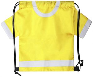 Sac à dos de sport en nylon personnalisable, sac de gym en polyester uni avec cordon de serrage, cadeau avec logo et motif lettres - Product Image 3