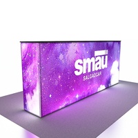 Nouveau design pliable léger en aluminium de 8 pieds avec tissu tendu, comptoir d'exposition rapide à monter pour salon professionnel, garantie 5 ans