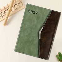 Carnet de notes promotionnel personnalisé en cuir rigide A5/A4 pour bureau, 100 feuilles, édition 2027