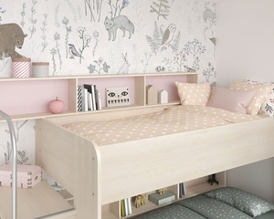 NOVA Lits superposés modernes pour enfants avec armoire de rangement Escaliers Ensemble de meubles de chambre à coucher pour enfants Lits superposés en bois massif <span class=keywords><strong>Bibop</strong></span> avec lit gigogne - Product Image 6