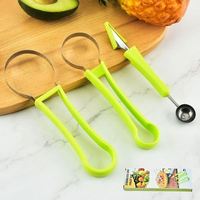 Fruit Scooper Zaad Remover Watermeloen Mes 4 In 1 Rvs Watermeloen Cutter Fruit Carving Gereedschap Set