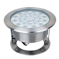 Projecteur LED pour piscine, fontaine et aménagement paysager, extérieur, haute puissance, RGB, blanc chaud, acier inoxydable, 12V/24V/120V, IP68, étanche