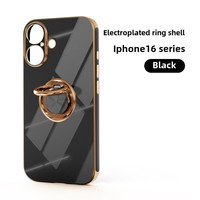 Étui de téléphone en TPU à couverture complète de luxe pour iPhone 16 pour Samsung Mobile support d'anneau magnétique rotatif 16 galvanoplastie antichoc