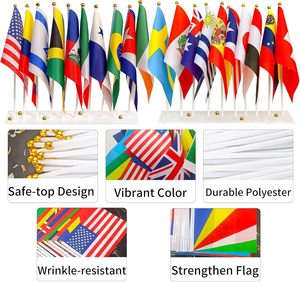 200 <span class=keywords><strong>Bandiere</strong></span> Nazionali Internazionali in Miniatura, Adatte per Eventi Sportivi e Festival Internazionali, 8,2*5,5 Pollici - Product Image 2