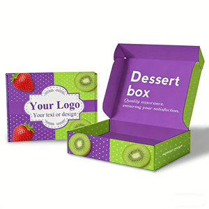 Boîte à dessert en carton ondulé avec logo personnalisé - <span class=keywords><strong>Pour</strong></span> l'emballage de pâtisserie, boîte à gâteau écologique en carton ondulé, boîtes en papier avec logo personnalisé - Product Image 5