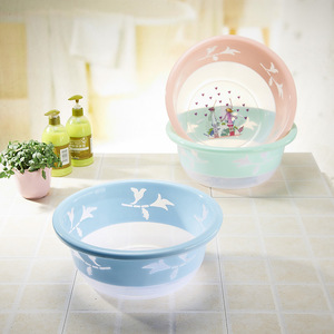 Plastic Washbasin Transparent PP Material <b>Round</b> Deepened Thickened <b>Basin</b> For Household Use Blue Color - Product Image 2