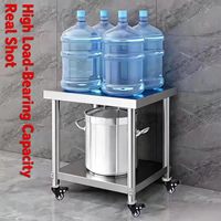 Plan de travail commercial en acier inoxydable, finition brossée mate, capacité de charge de 300 kg/m, roulettes incluses, taille personnalisée, cuisines
