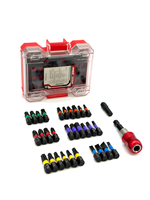 Jeu de 32 embouts de tournevis en acier S2, embouts magnétiques, tige hexagonale 1/4, kit d'accessoires pour visseuse à chocs, pour outils électriques