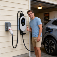 Station de recharge pour véhicules électriques, chargeur mural EV, 22 kW, 11 kW, 3 phases, EVSE portable avec application intelligente, 6 m, approuvé