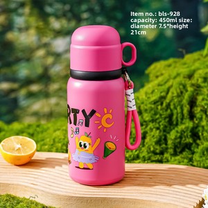 แก้วเก็บความร้อนลายการ์ตูนน่ารักสำหรับเด็ก พร้อมที่กรองชาและฝาปิด ใช้ได้สองแบบ เหมาะสำหรับนักเรียน - Product Image 3