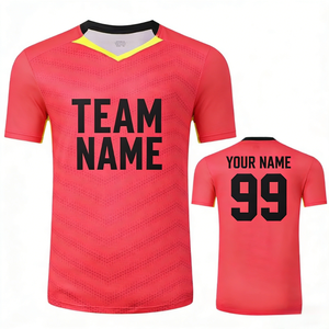 Maillot de football unisexe OEM à manches courtes pour l'université, respirant, imprimé, tenue d'été, hauts de survêtement, option grandes tailles - Product Image 1