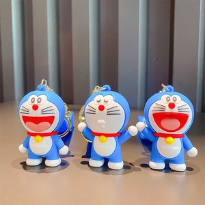 Kawaii 3D PVC dibujos animados japonés Anime llavero lindo mochila colgante <span class=keywords><strong>Doraemon</strong></span> llavero - Product Image 3