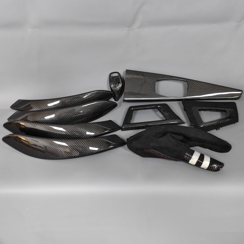 10pcs Carbon Fiber Center Console Dashboard Interior Trim Kit Set (BMW Fitment), photo 3