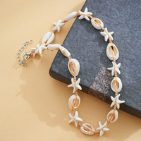 Collier Minimaliste Tressé en Corde Style Hawaïen avec Étoile de Mer et Coquillages pour Femme, Vente en Gros Direct Usine, Accessoire de Mode pour Vacances à la Plage