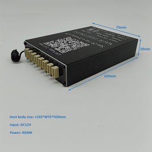 Kit d'éclairage à fibre optique fendue 16W RGBW 0,75 mm, 6 LED, 1,5 m, 1800 PMMA, effet <span class=keywords><strong>ciel</strong></span> étoilé, IP54, contrôle par application et son, pour décoration d'ambiance automobile - Product Image 3