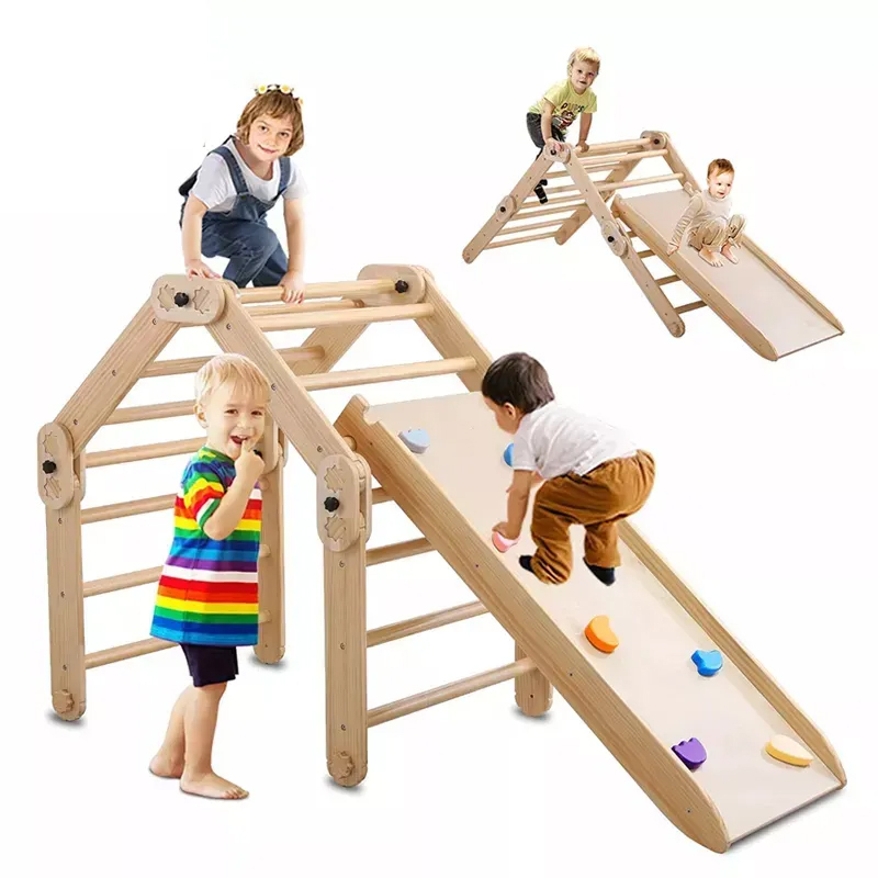Wooden Kids Pikers Triangle With Ramp